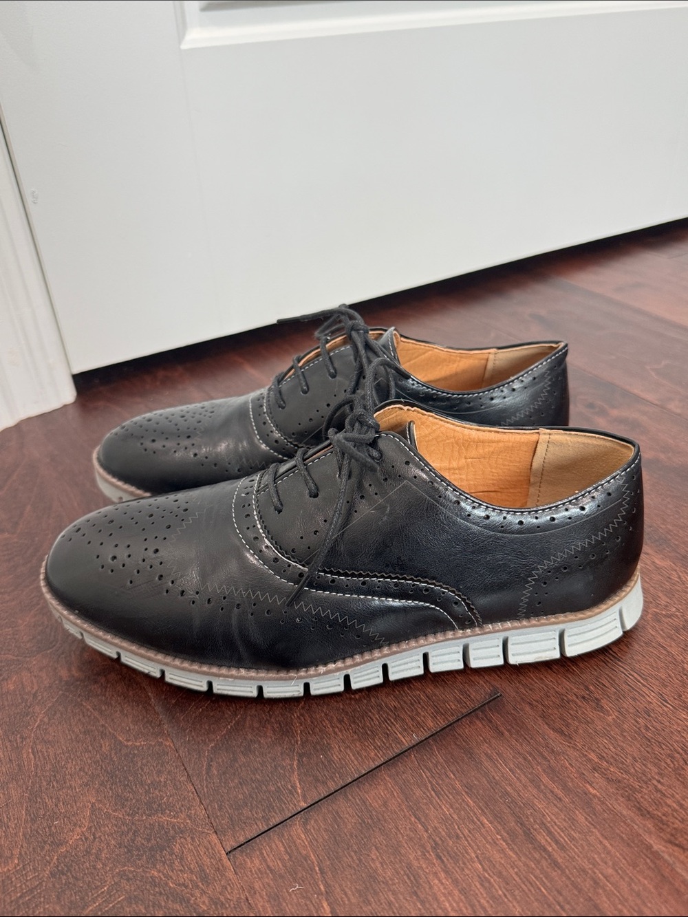 Deer Stag Men’s Black Dress Shoes vegan Leather Business Church Work Party, sz 7